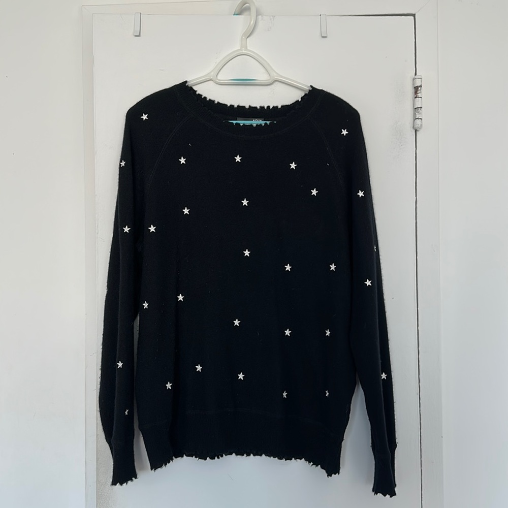 Aqua Cashmere Star Sweater